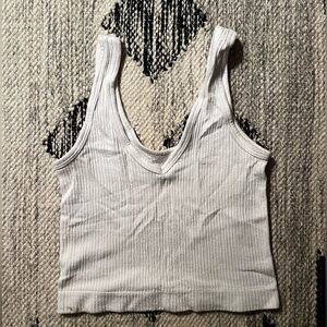 Urban Out From Under White Seamless Ribbed Tank Top